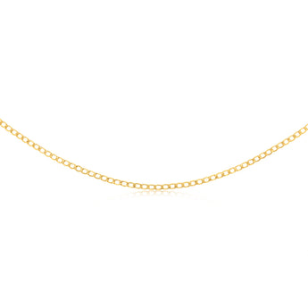 9ct Yellow Gold Curb 80 Gauge 50cm Chain