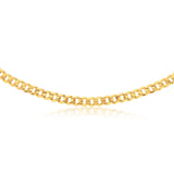 9ct Yellow Gold Diamond Cut Concave Curb 270 Gauge 55cm Chain