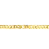 9ct Yellow Gold Diamond Cut Concave Curb 270 Gauge 55cm Chain