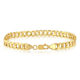 9ct Yellow Gold Flat Curb 160 Gauge 21cm Bracelet
