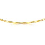 9ct Yellow Gold Extra Flat Curb 160 Gauge 60cm Chain