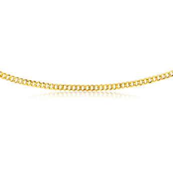 9ct Yellow Gold Extra Flat Curb 160 Gauge 60cm Chain