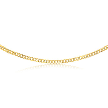 9ct Yellow Gold Extra Flat Curb 160 Gauge 60cm Chain