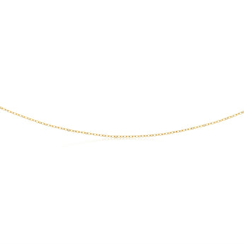 9ct Yellow Gold Fine Trace 35 Gauge 40cm Chain