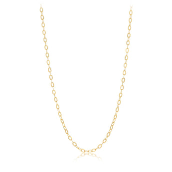 9ct Yellow Gold Fine Trace 35 Gauge 40cm Chain