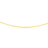 9ct Yellow Gold Fine Trace 35 Gauge 50cm Chain