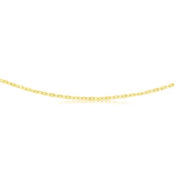 9ct Yellow Gold Fine Trace 35 Gauge 50cm Chain