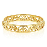 9ct Yellow Gold Cut Out Pattern 65mm Bangle
