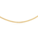 9ct Yellow Gold Fancy Double Curb 100 Gauge 45cm Chain