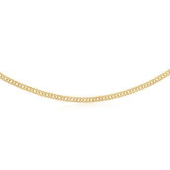 9ct Yellow Gold Fancy Double Curb 100 Gauge 45cm Chain