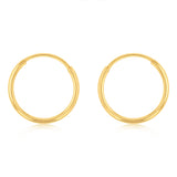 9ct Yellow Gold Fancy 10mm Sleeper Earrings