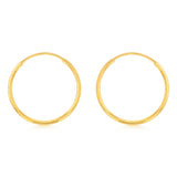 9ct Yellow Gold Fancy 14mm Sleeper Earrings