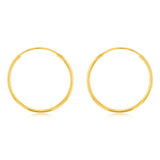 9ct Yellow Gold Fancy 16mm Sleeper Earrings