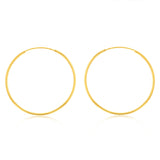 9ct Yellow Gold Fancy 25mm Sleeper Earrings
