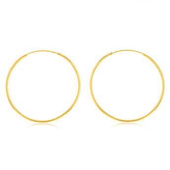 9ct Yellow Gold Fancy 25mm Sleeper Earrings