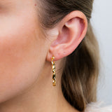9ct Yellow Gold Twisted 25mm Hoop Earrings