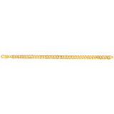 9ct Yellow Gold Flat Wire Concave 170 Gauge 21cm Bracelet