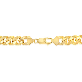 9ct Yellow Gold Superlight Hollow 250 Gauge Miami 55cm Chain