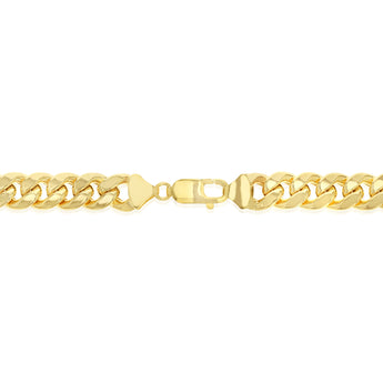 9ct Yellow Gold Superlight Hollow 250 Gauge Miami 60cm Chain