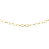 9ct Yellow And White Two-Tone Gold Link Chain Hollow 50cm Chain