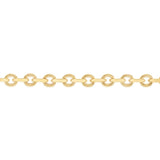 9ct Yellow Gold Link Chain Hollow 19cm Bracelet