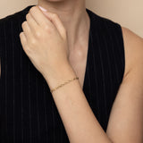 9ct Yellow Gold Link Chain Hollow 19cm Bracelet