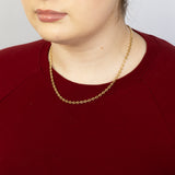 9ct Yellow Gold Link Chain Hollow 50cm Chain