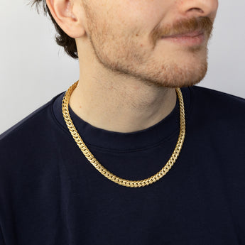 9ct Yellow Gold Textured Herringbone Hollow 50cm Chain