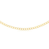 9ct Yellow Gold Diamond Cut Hollow 50cm Curb Chain