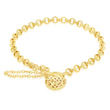 9ct Yellow Gold Belcher Hollow 19cm Bracelet