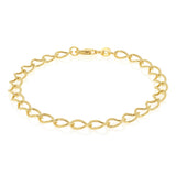 9ct Yellow Gold Hollow 19cm Curb Bracelet