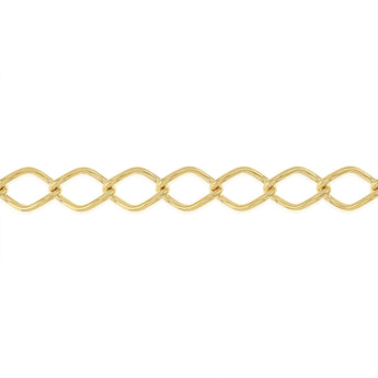 9ct Yellow Gold Hollow 19cm Curb Bracelet