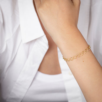 9ct Yellow Gold Hollow 19cm Curb Bracelet