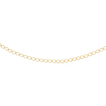 9ct Yellow Gold Hollow 45cm Curb Chain