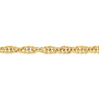 9ct Yellow Gold Rope Hollow 19cm Bracelet