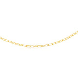 9ct Yellow Gold Paperclip Hollow 45cm Chain