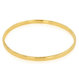 9ct Yellow Gold Fancy 65mm Hollow Bangle