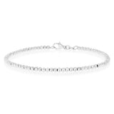 9ct White Gold Fancy Beads Bracelet