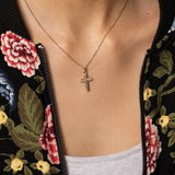 9ct Yellow Gold Textured Cross Pendant