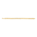9ct Yellow Gold Curb Concave Lightweight 150 Gauge 21cm Bracelet