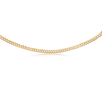 9ct Yellow Gold Curb Concave Lightweight 150 Gauge 60cm Chain