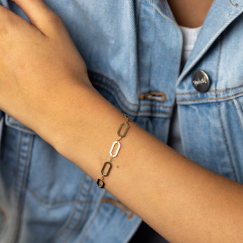 9ct Yellow Gold Cheval Link Bracelet