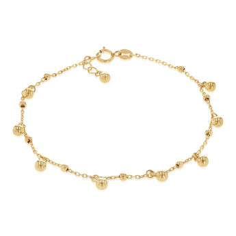 9ct Yellow Gold Ball Chain Bracelet
