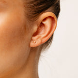 9ct Rose Gold 3mm Polished Ball Stud Earrings