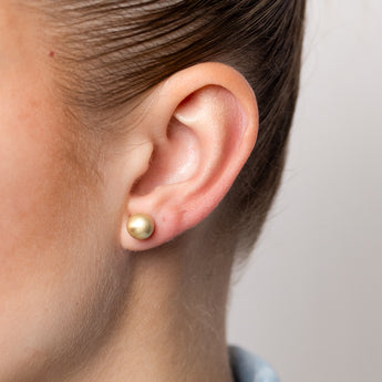 9ct Yellow Gold 8mm Polished Ball Stud Earrings