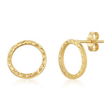 9ct Yellow Gold Twisted 8mm Sleeper Earrings