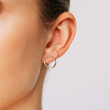 9ct Yellow Gold Plain Hexagon 11mm Sleeper Earrings