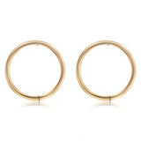 9ct Yellow Gold Plain 10mm Sleeper Earrings