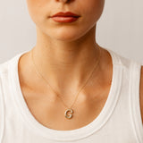 9ct Yellow Gold Initial 'G' Puffed Pendant on 43cm Chain