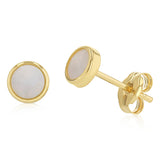 Circle Stud Earrings in 9ct Yellow Gold